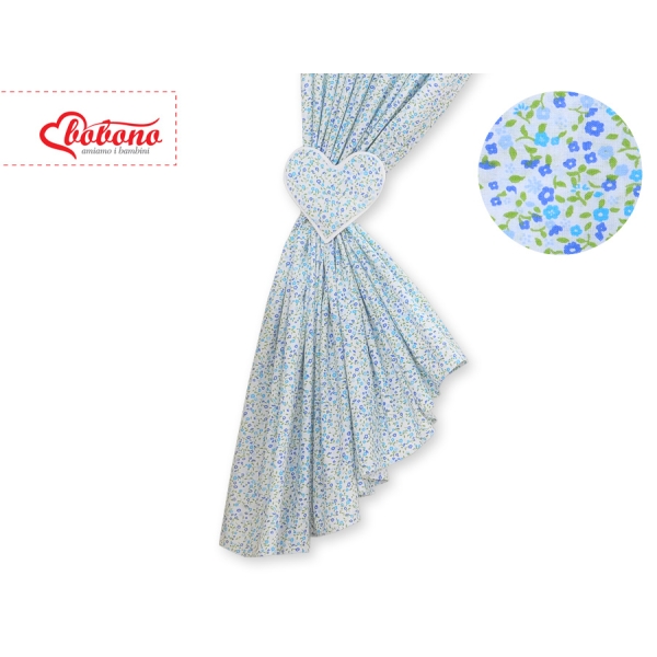 Tende per La Cameretta Dei Bambini Blu Fiori Fiori Cuori