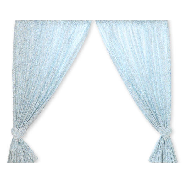 Tende per La Cameretta Dei Bambini Blu Fiori Fiori Cuori