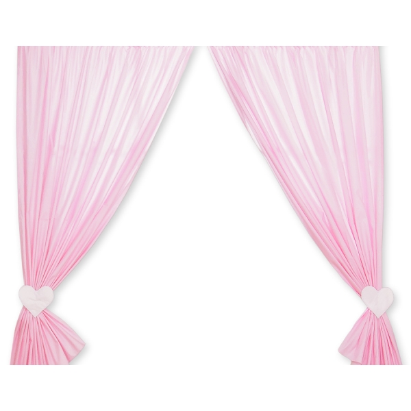 Tende per La Cameretta Dei Bambini Rosa a Strisce Cuori