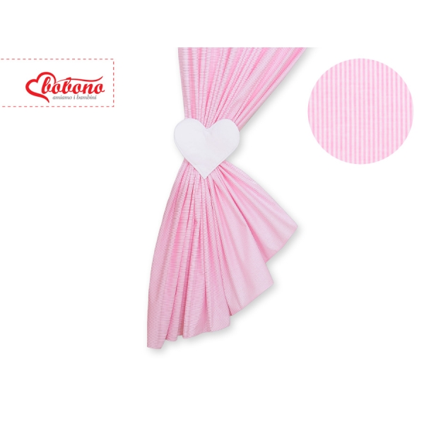 Tende per La Cameretta Dei Bambini Rosa a Strisce Cuori