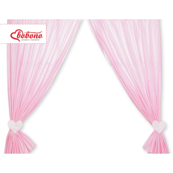 Tende per La Cameretta Dei Bambini Rosa a Strisce Cuori