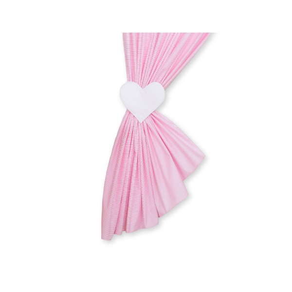 Tende per La Cameretta Dei Bambini Rosa a Strisce Cuori