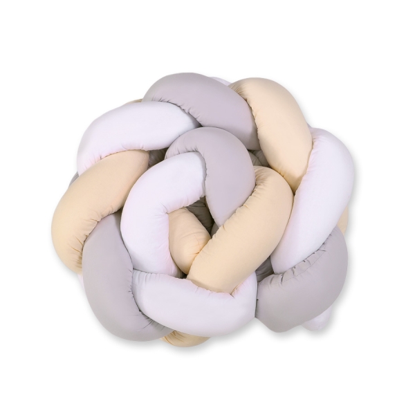 Treccia Paracolpi Lettino Bianca Grigio Beige