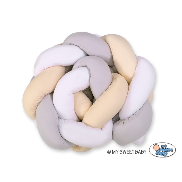 Treccia Paracolpi Lettino Bianca Grigio Beige