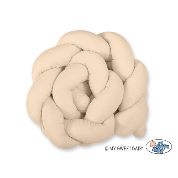 Treccia Paracolpi per Letto Bambino Beige