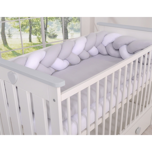 Paracolpi grigio lettino neonato