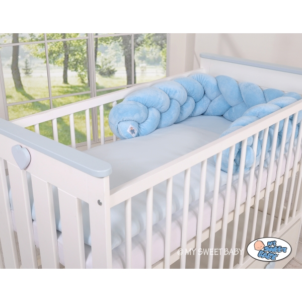Treccia Paracolpi per Letto Bambino Blu Ragazzo