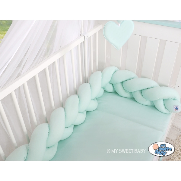 Treccia Paracolpi per Letto Bambino Menta