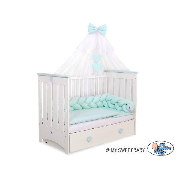 Treccia Paracolpi per Letto Bambino Menta