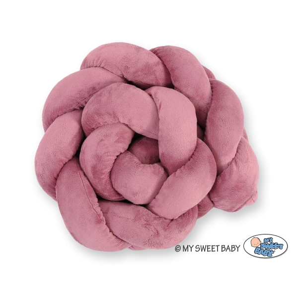 Treccia Paracolpi per Letto Bambino Rosa Scuro