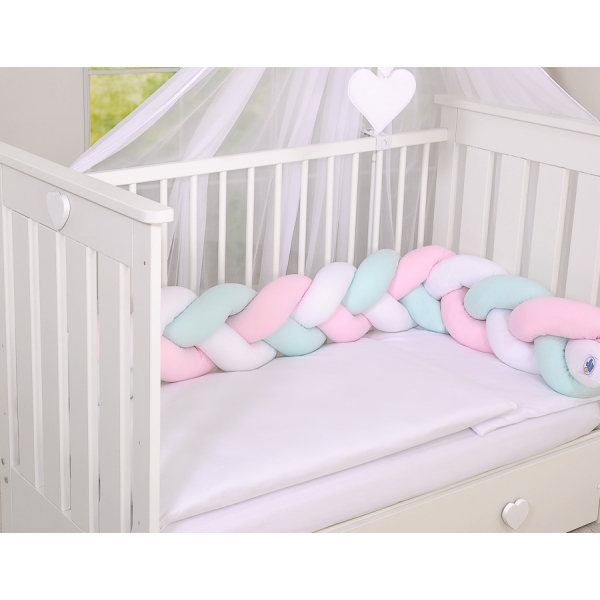 Treccia per Lettino 180cm Menta Rosa Bianca