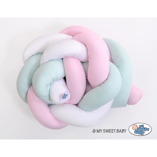 Treccia per Lettino 180cm Menta Rosa Bianca