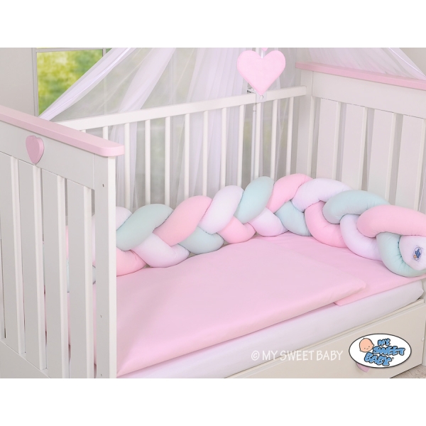 Treccia per Lettino 180cm Menta Rosa Bianca