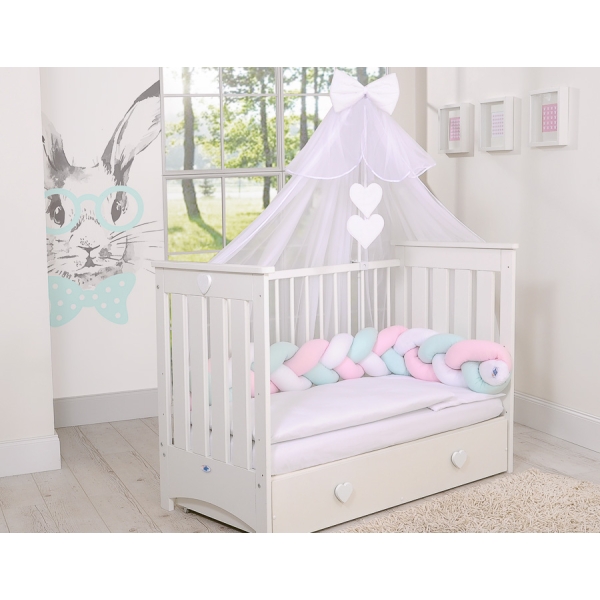 Treccia per Lettino 180cm Menta Rosa Bianca
