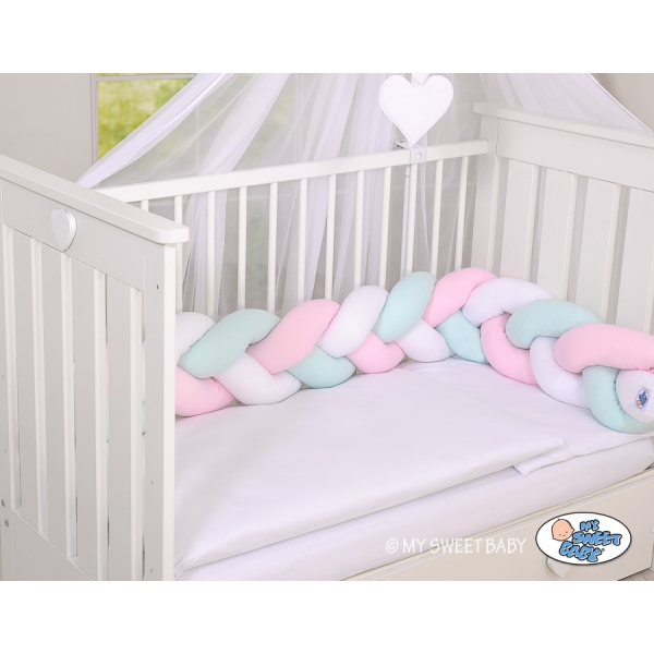 Treccia per Lettino 180cm Menta Rosa Bianca