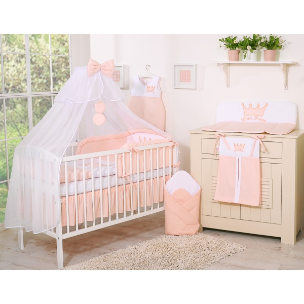 Velo Zanzariera per Culla Chiffon Rosa Cipria Little Prince/Princess