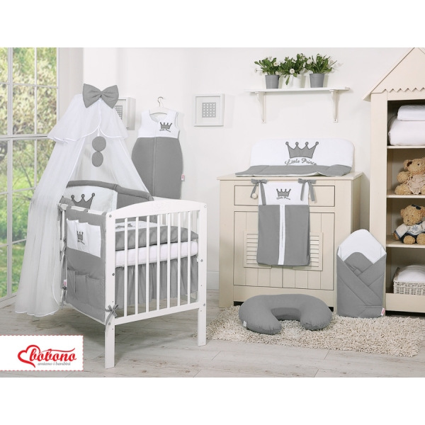 Zanzariera a Baldacchino per Lettino Antracite Chiffon Little Prince/Princess