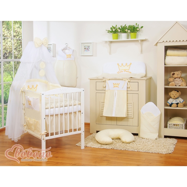 Zanzariera a Baldacchino per Lettino Creme Chiffon Little Prince/Princess