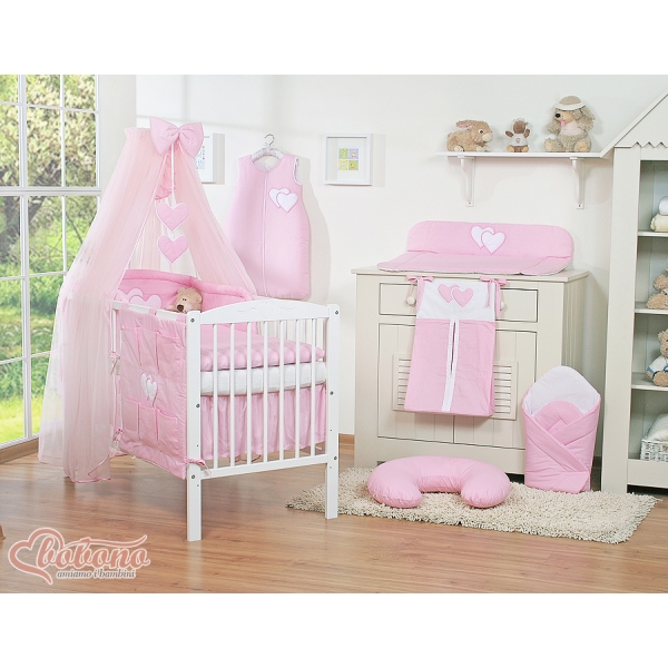 Zanzariera lettino rosa con supporto