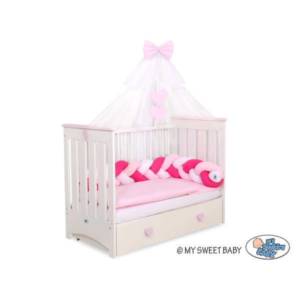 Zanzariera per Lettino Bambino Rosa Chiffon