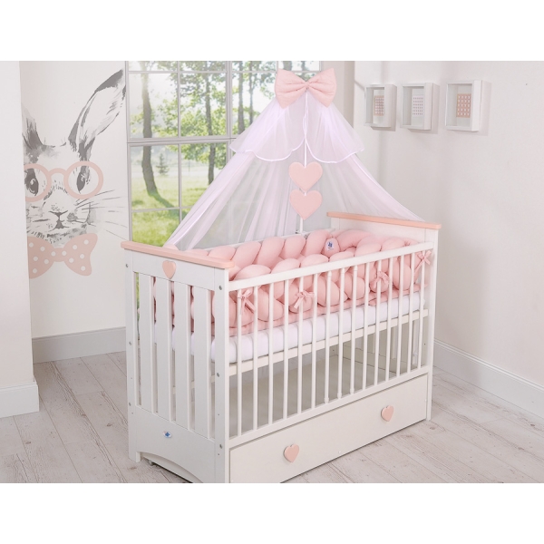 Zanzariera per Lettino Neonato Chiffon Rosa Cipria