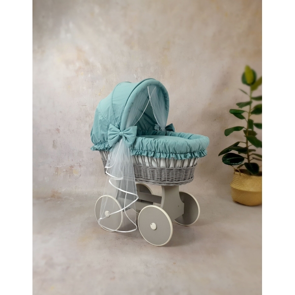 Lettino vimini neonato ruote grande