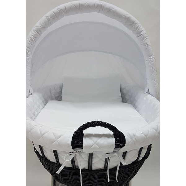 Rivestimento Capotina Culla Vimini XL Bianco