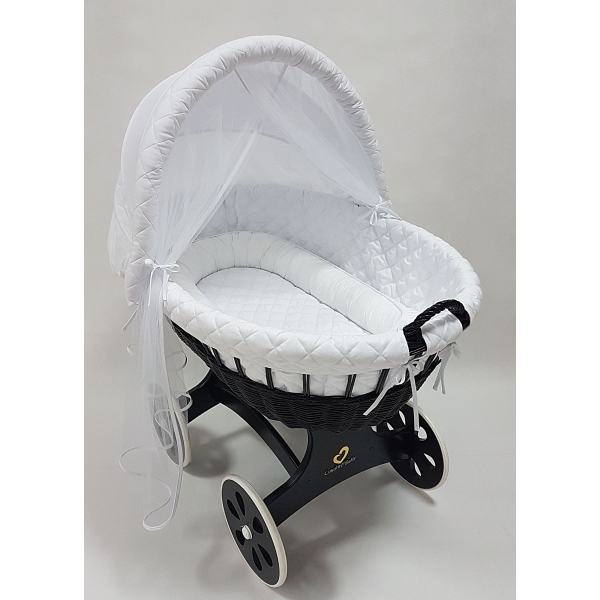 Rivestimento Culla Bianco Vimini Cappotta Grande