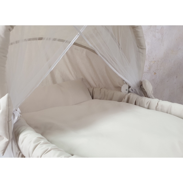 Set di biancheria da letto culla vimini extra grande Waldin®