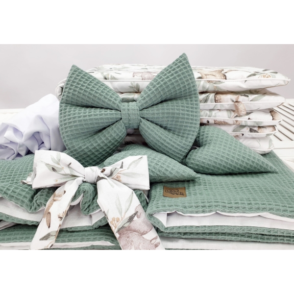 Set di Biancheria Waffle khaki per culla ovale